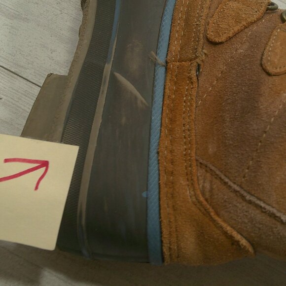 Khombu Cozy Top Sweater Knit Lined Tan Suede Waterproof Winter Snow Boots Size 7 - Picture 13 of 15